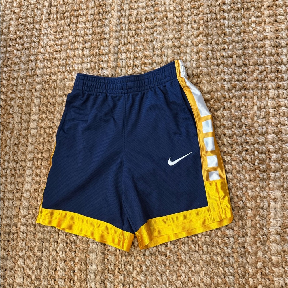 Nike Kids Navy & Gold Athletic Shorts SZ Med